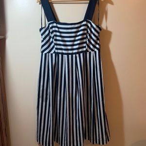 City Chic Navy and White Striped Dress